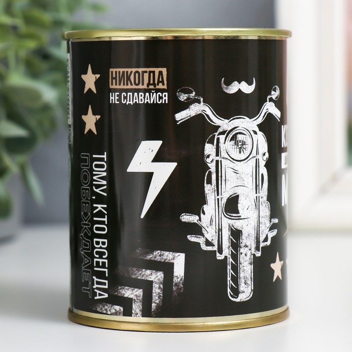 Копилка-банка металл Копилка-банка металл "Для настоящего мужика" 7,3х9,5 см