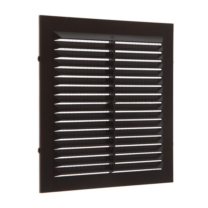 Решетка вентиляционная Решетка вентиляционная "КосмоВент" Люкс Л155КР, 155х155мм, с сеткой, неразъемная, коричневая