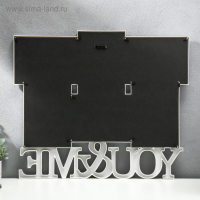 Фоторамка пластик на 6 фото 10х15 см "Ты и я" белая 39х46,5 см Фоторамка пластик на 6 фото 10х15 см "Ты и я" белая 39х46,5 см