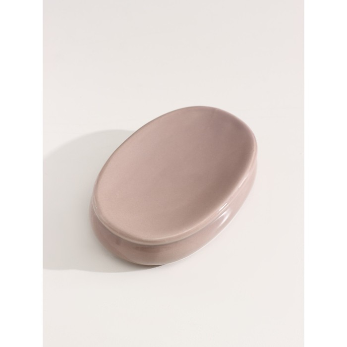 Набор аксессуаров для ванной комнаты SAVANNA &laquo;Глянец&raquo;, 3 предмета (мыльница, дозатор для мыла 350 мл, стакан), цвет кофейный