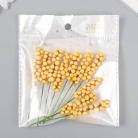 Декор для творчества "Веточка с ягодами" жёлтый набор 10 шт 1х1х9 см