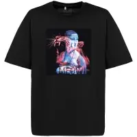 Футболка оверсайз &laquo;Дама с горностаем&raquo;, черная, размер XS/S