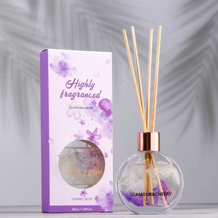 Диффузор ароматический с наполнением Диффузор ароматический с наполнением "Natural", 50 мл, синий шанель