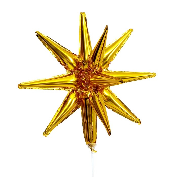 Шар фольгированный 21 Шар фольгированный 21" «Объёмные звёзды», золото