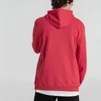 Толстовка с капюшоном унисекс Hoodie, красный меланж, размер M