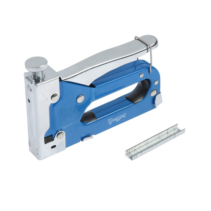 Степлер мебельный ТУНДРА, регулируемый, металлический корпус, тип скоб 53, 4 - 14 мм Степлер мебельный ТУНДРА, регулируемый, металлический корпус, тип скоб 53, 4 - 14 мм