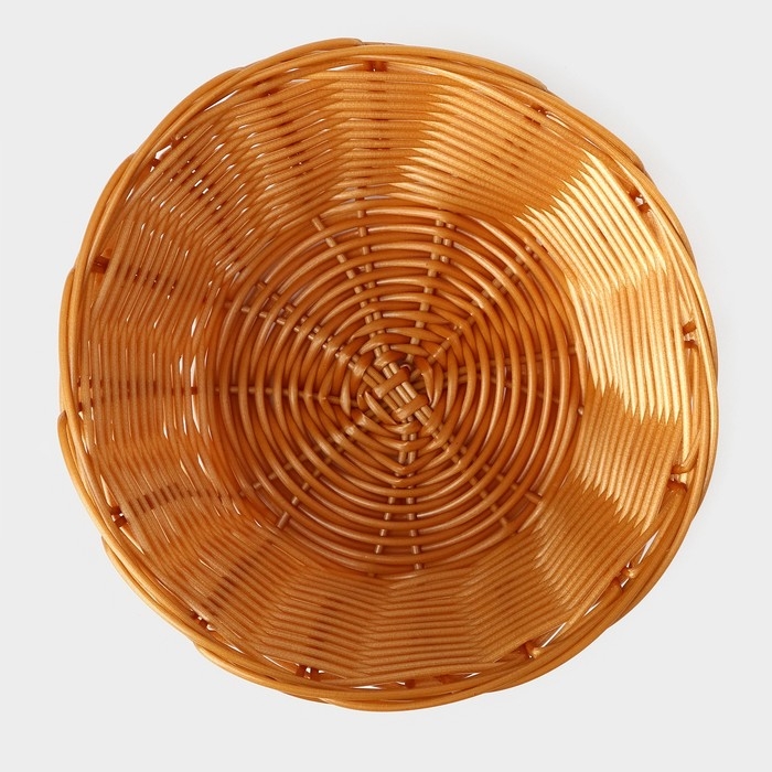 Корзинка для подачи Доляна &laquo;Плетёнка&raquo;, 17&times;7 см, цвет коричневый