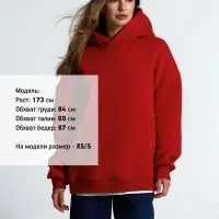 Худи Kulonga Oversize, красное, размер ХS/S