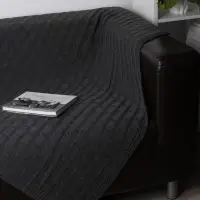 Плед Trenza, темно-серый