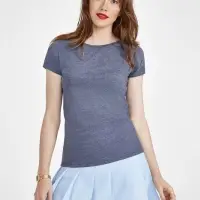 Футболка женская Mixed Women голубой меланж, размер XXL