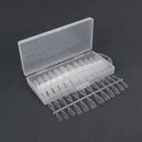 Гелевые типсы для наращивания ногтей, 240 шт, форма миндаль, полное матовое покрытие, цвет прозрачный Гелевые типсы для наращивания ногтей, 240 шт, форма миндаль, полное матовое покрытие, цвет прозрачный