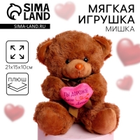 Мягкая игрушка &laquo;Ты дороже всего на свете&raquo;, медведь, цвета МИКС