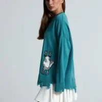 Свитер оверсайз Tricksy Net Grange на заказ, акрил, размер S/M