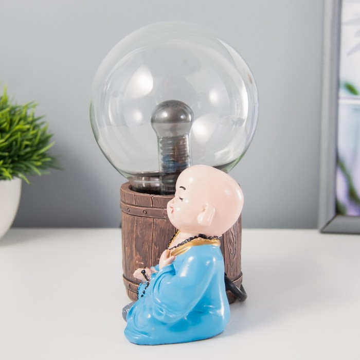 Плазменный шар Плазменный шар "Умиротворение" синий 13х7х17 см RISALUX