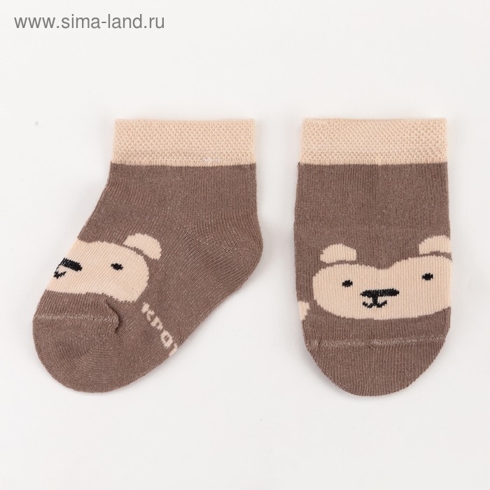 Набор носков Крошка Я &laquo;Мишка&raquo;, 2 пары, 10-12 см