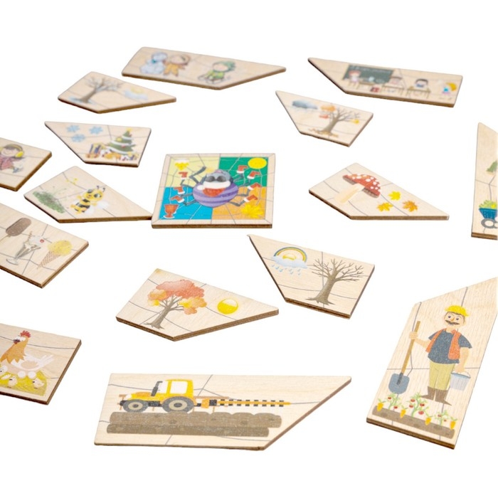 Пазлы из дерева &laquo;Паучок. Времена года&raquo;