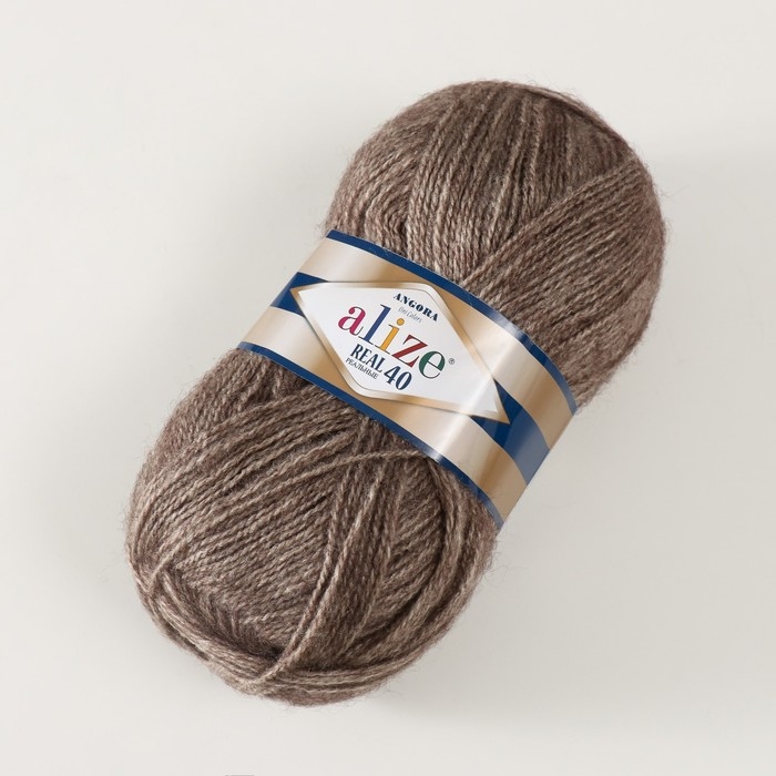 Пряжа Пряжа "Angora real 40" 60% акрил, 40% шерсть 430м/100гр (553 бежев. мел)