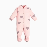 Комбинезон Крошка Я &laquo;Сердца&raquo;, рост 74-80 см, цвет розовый