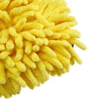 Варежка для мытья авто CARTAGE, 25&times;19 см, двухсторонняя, желто-серая