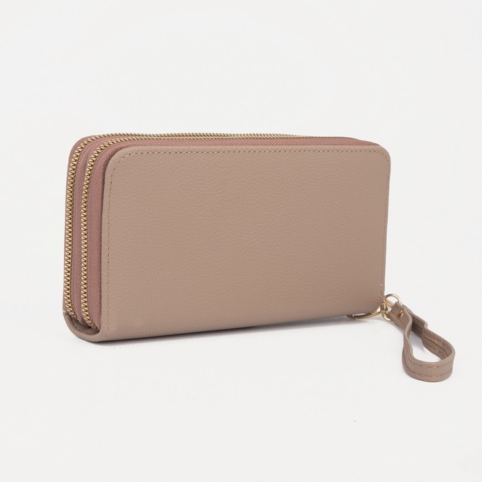 Кошелёк женский на молниях, цвет бежевый Кошелёк женский на молниях, цвет бежевый