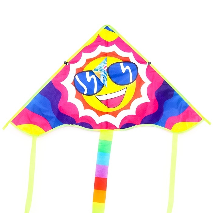 Воздушный змей &laquo;Смайлик&raquo; с леской