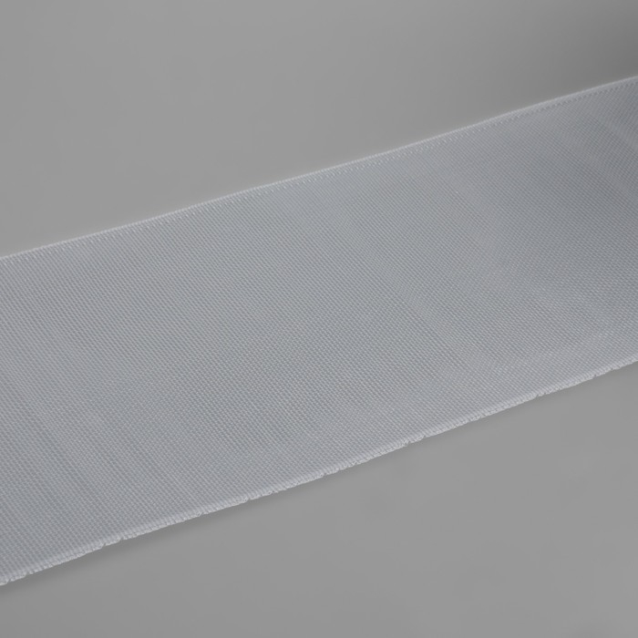 Шторная лента фиксированная сборка, органза, 10 см, 50 &plusmn; 1 м, цвет прозрачный