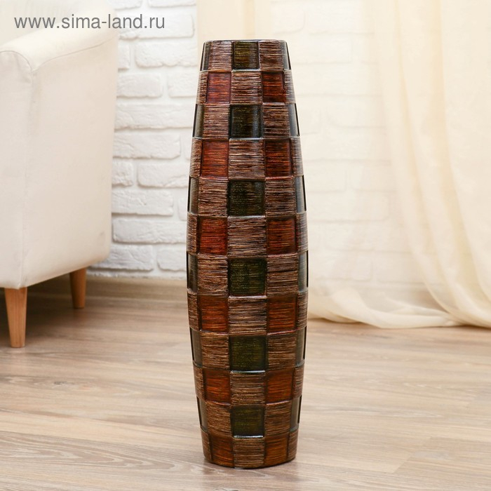 Ваза керамика напольная Ваза керамика напольная "Индиго" бочонок, 17х60 см