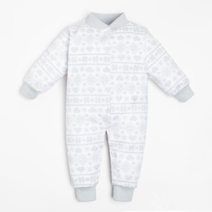 Комбинезон Крошка Я "Снежинка", рост 80-86 см, белый