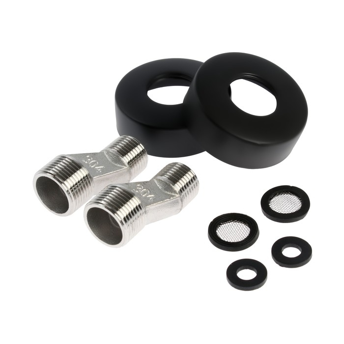 Смеситель для ванны Accoona A6322F, силумин, картридж 35 мм, короткий излив, черный Смеситель для ванны Accoona A6322F, силумин, картридж 35 мм, короткий излив, черный