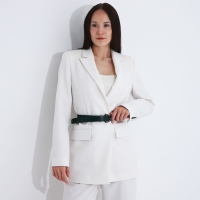 Ремень женский, ширина 2.7 см, винт, пряжка металл, цвет зелёный