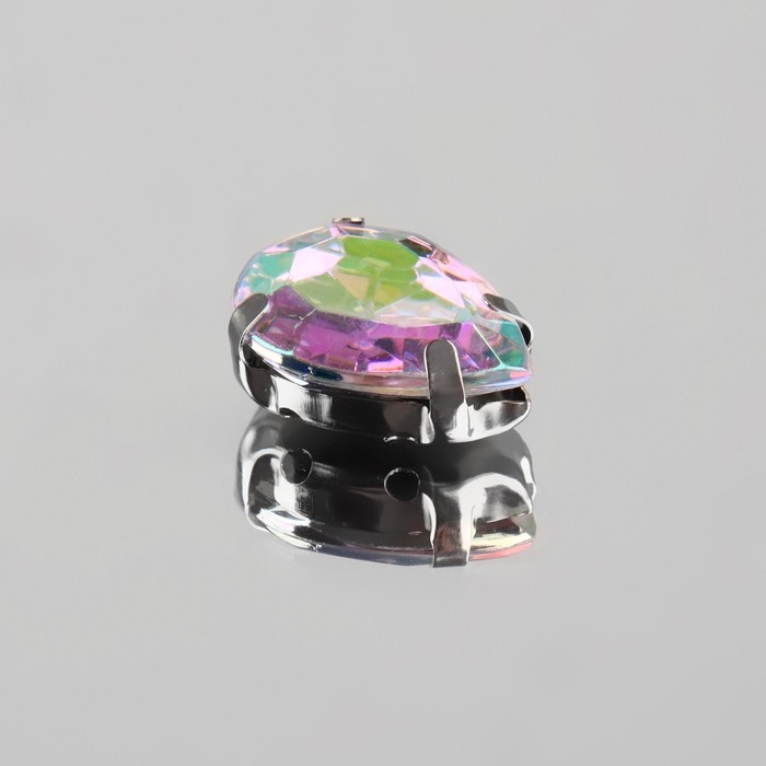 Стразы пришивные «Капля», в оправе, с голографией, 10 × 14 мм, 20 шт Стразы пришивные «Капля», в оправе, с голографией, 10 × 14 мм, 20 шт