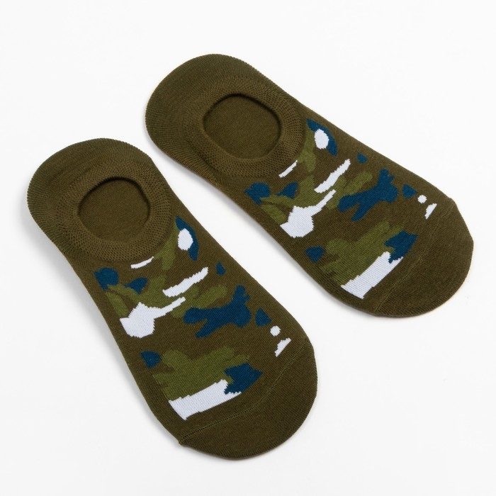 Носки MINAKU &laquo;Камуфляж&raquo;, цвет хаки, размер 38-41 (25-27 см)