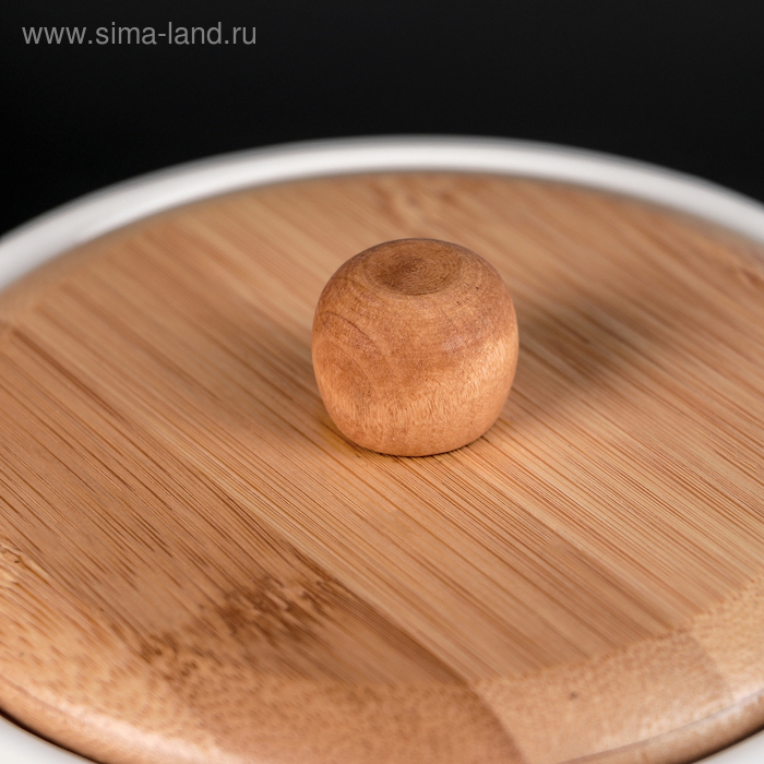 Бочонок фарфоровый с краником на деревянной подставке BellaTenero, 2,5 л, цвет белый Бочонок фарфоровый с краником на деревянной подставке BellaTenero, 2,5 л, цвет белый