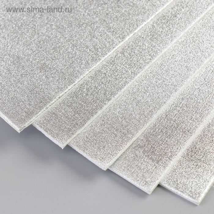Фоамиран металлизированный Фоамиран металлизированный "Серебро" 2 мм формат А4 набор 5 листов