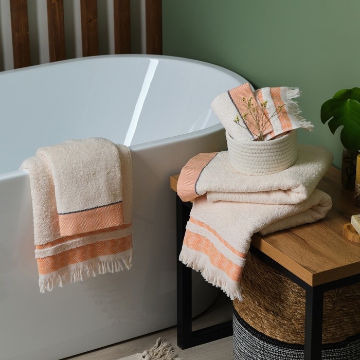 Полотенце махровое Love Life &laquo;Муссон&raquo; 30х50 см, оранжевый, 100% хл, 500 гр/м2