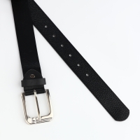 Ремень мужской, ширина 3,5 см, винт, пряжка металл, цвет чёрный Ремень мужской, ширина 3,5 см, винт, пряжка металл, цвет чёрный