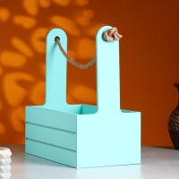 Ящик - кашпо деревянный 25х15х30 "Любимой Маме" Мятный Ящик - кашпо деревянный 25х15х30 "Любимой Маме" Мятный