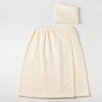 Набор для сауны &laquo;Экономь и Я&raquo; парео 68х150 см+чалма, цвет молочный, 340 г/м2