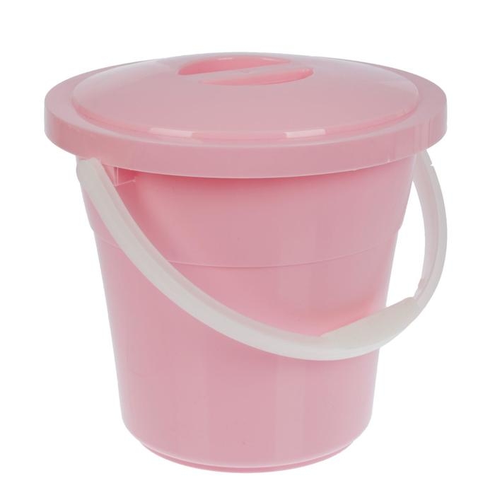 Ведро пищевое с крышкой &laquo;Евро&raquo;, 12 л, особопрочное, цвет МИКС