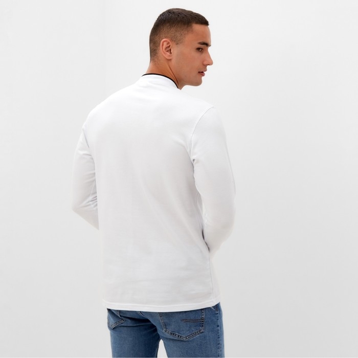 Джемпер мужской (пике) MINAKU цвет белый, р-р 42 Джемпер мужской (пике) MINAKU цвет белый, р-р 42