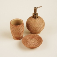 Набор для ванной SL Home, 3 предмета: дозатор, мыльница, стакан Набор для ванной SL Home, 3 предмета: дозатор, мыльница, стакан