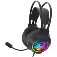 Наушники Xtrike Me GH-416, игровые, полноразмерные, подсветка, mic, USB, 2 м,чёрный Наушники Xtrike Me GH-416, игровые, полноразмерные, подсветка, mic, USB, 2 м,чёрный