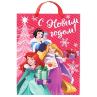 Новый год. Пакет подарочный, 31х40х11 см, упаковка, Принцессы