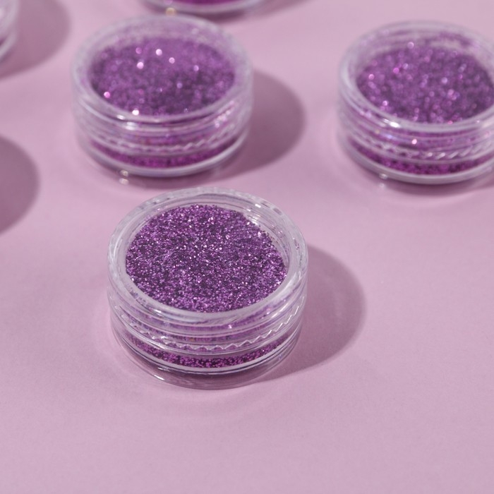 Набор блесток для декора, мелкий помол, цвет фиолетовый, 6 штук Набор блесток для декора, мелкий помол, цвет фиолетовый, 6 штук