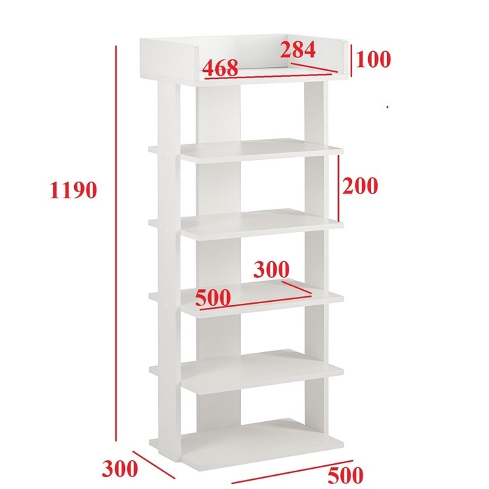 Стеллаж Норд №5, 500х300х1196, Белый