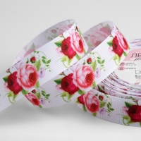 Лента репсовая «Пионы», 25 мм, 18 ± 1 м, разноцветная Лента репсовая «Пионы», 25 мм, 18 ± 1 м, разноцветная