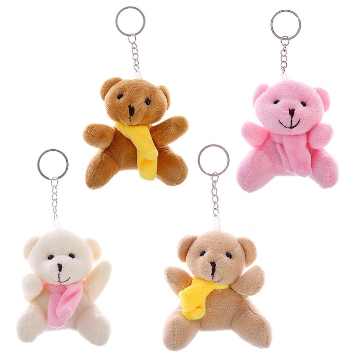 Игрушка-брелок &laquo;Мишка в шарфе&raquo;, цвета МИКС