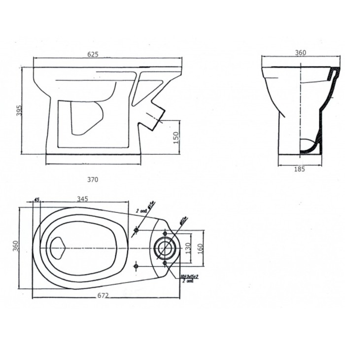 Унитаз компакт ЛЗСФ "Комфорт Стандарт NEW", нижняя подводка, сиденье, кнопка