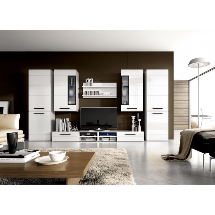 Полка"Кёльн", 1380х180х320, Белый Аляска/Белый глянец