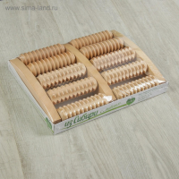 Массажёр &laquo;Счёты&raquo;, 19 &times; 24,5 &times; 4 см, 5 комбинированных рядов, цвет &laquo;светлое дерево&raquo;